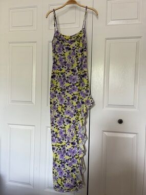 Floral Dress in Lavender and Yellow